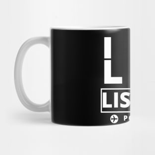 LIS - Lisbon airport code Mug